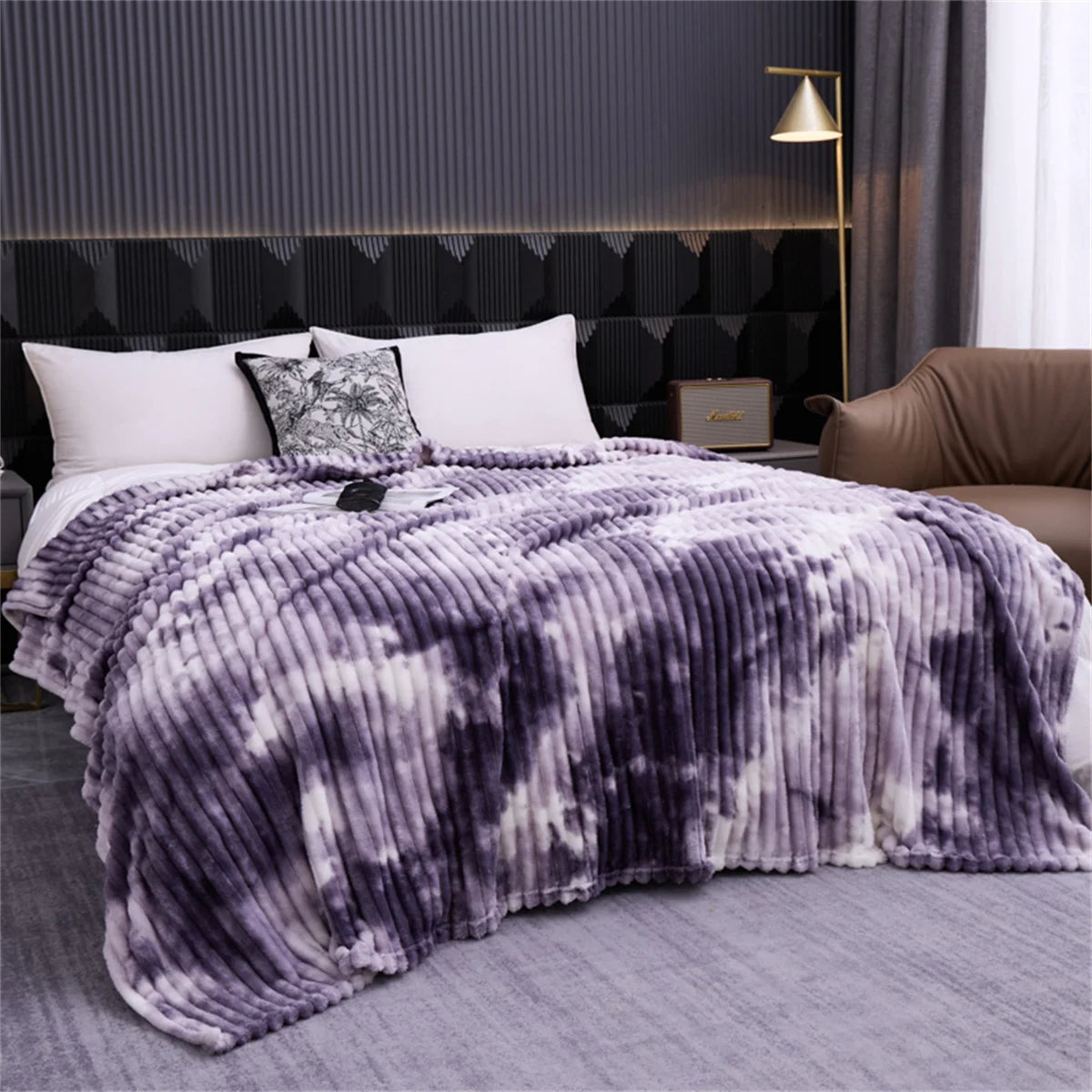 Throw Blanket for Sofa Winter Blanket King Size Home Warm Plaid Comforter Bedspread Bedding Sheet