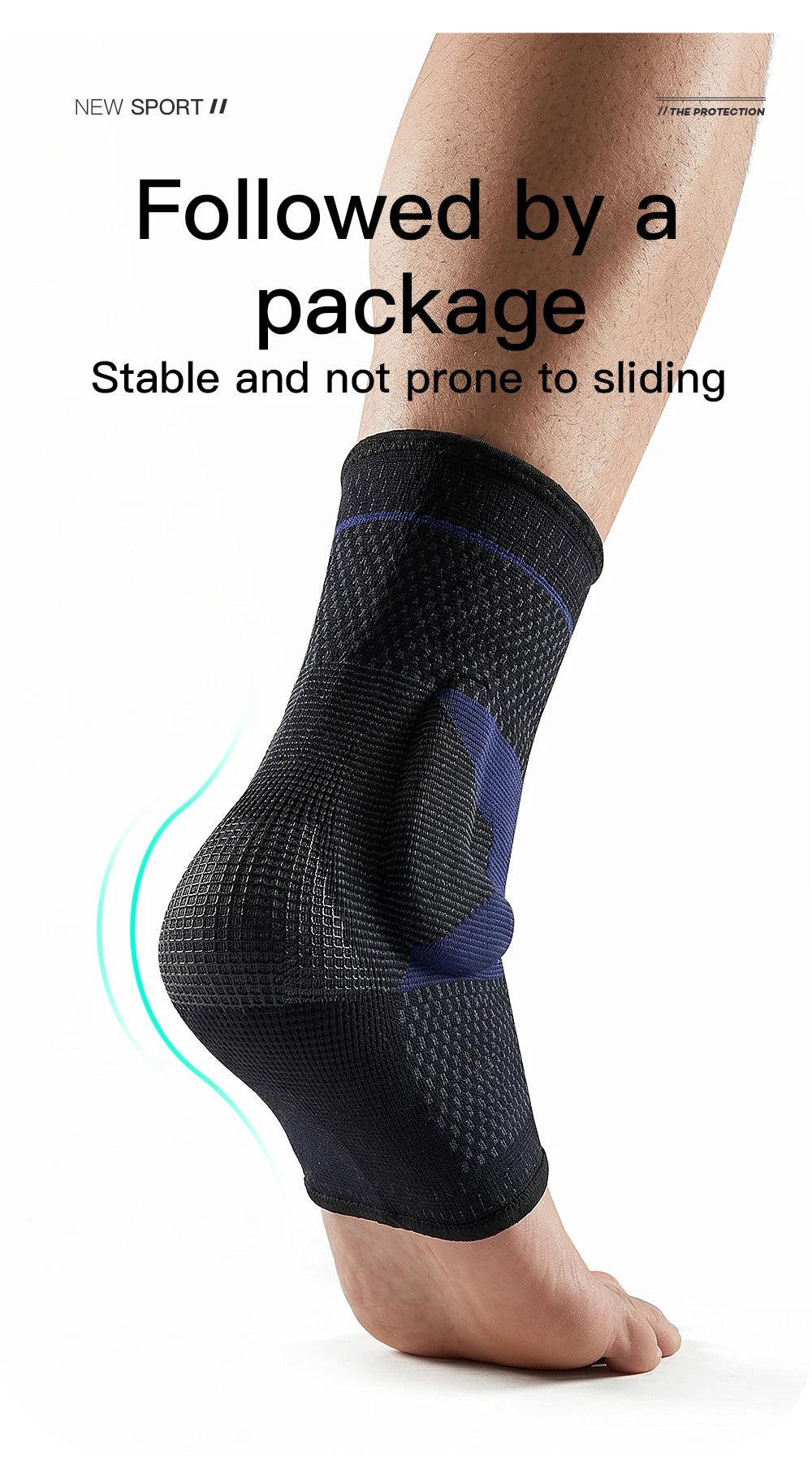 Lightweight High Elastic Fitted Ankle Brace, Shock Absorption Pressure Relief for Daily Sports, Anti-Sprain Ankle Protection Sle