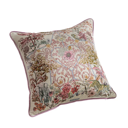 Vintage Floral Velvet Throw Pillow Covers Home Art Deco Pillowcase Square Pillow Case Cushion Cover for Bed Sofa Living Room Car