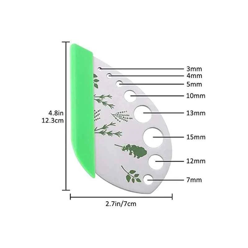 9Hole Stainless Steel Herb Stripper Multifunctional Herb Peeler Herb Vanilla Stripper Vegetable Leaf Remover Cutter Kitchen Tool