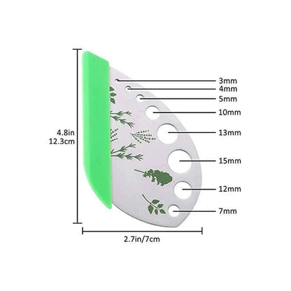9Hole Stainless Steel Herb Stripper Multifunctional Herb Peeler Herb Vanilla Stripper Vegetable Leaf Remover Cutter Kitchen Tool