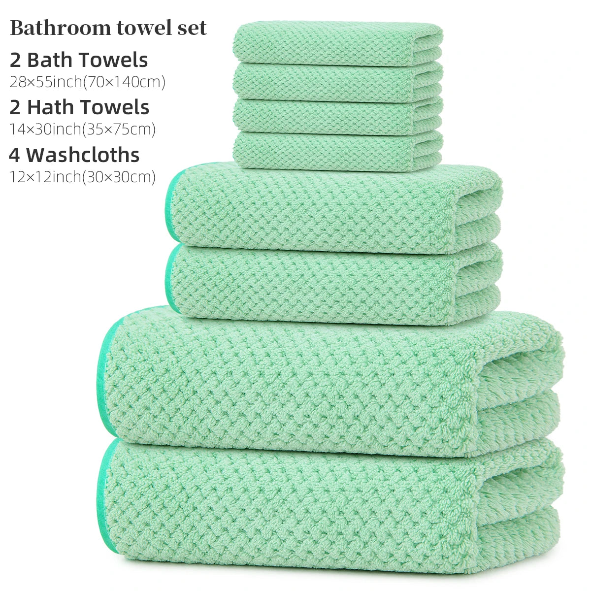 8-Piece Premium Towel Set, 2 Bath Towels + 2 Hand Towels