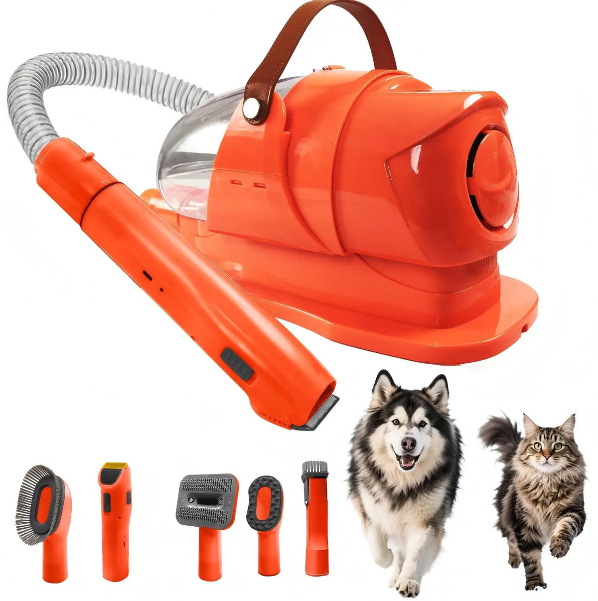 Pet Grooming Vacuum Kit with Clipper Attachment