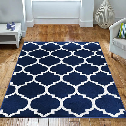 VIKAMA Geometric Style Living Room Carpet – Durable Slip-Resistant Rug for Sofa, Bedroom & Coffee Table
