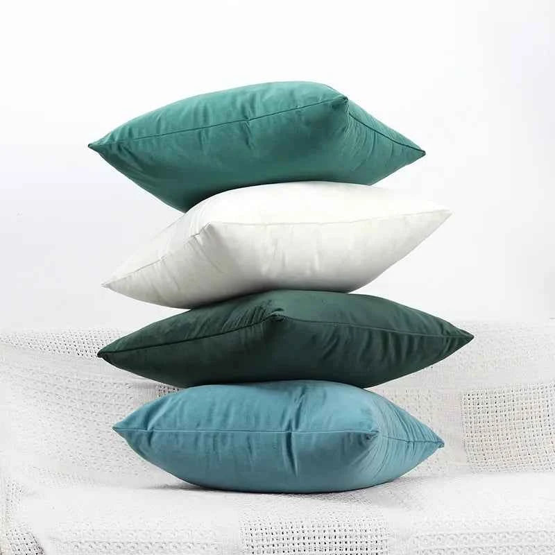 Velvet Cushion Cover Blue Home Decor Items Creative Decorative Pillows for Sofa Bed Living Room Personalized Gifts 40*40cm