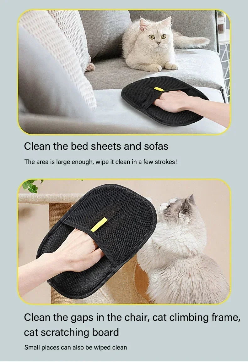 Static Pet Hair Removal Mitts for Furniture