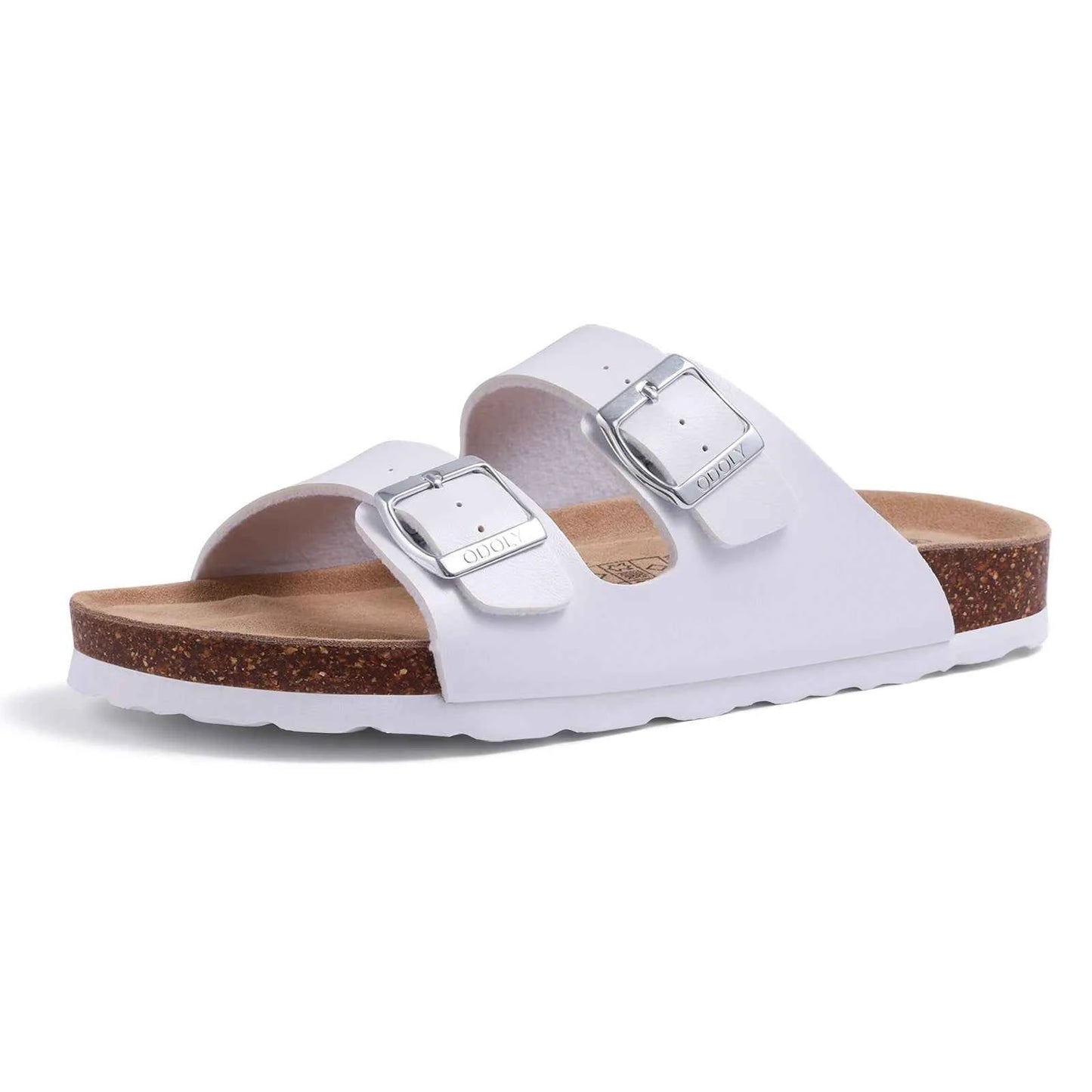 SmilePoP Fashion Men Cork Sandals Summer Men Beach Sandals With Adjustable Buckle Outdoor Nonslip Men Flat Sandals Slip On Slide