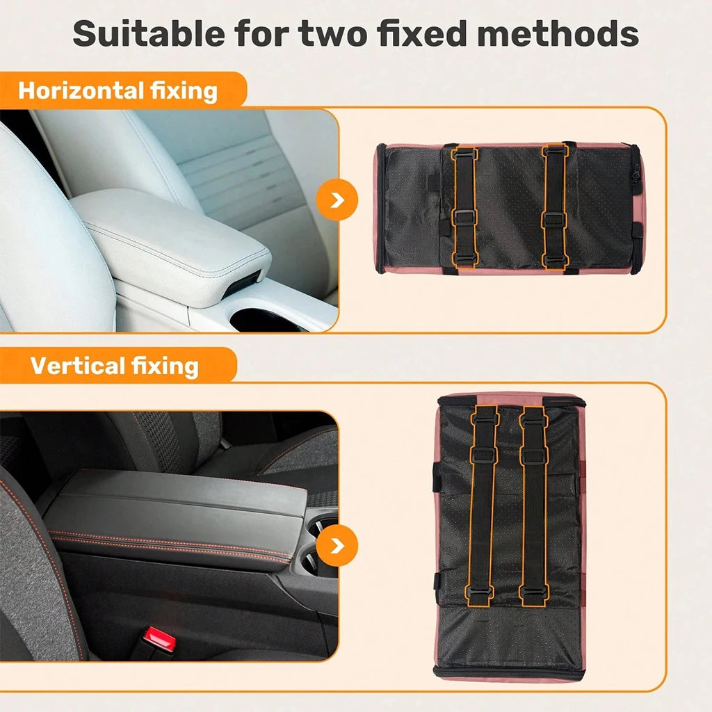 Portable Pet Car Seat with Safety Leash, Up to 12 lbs