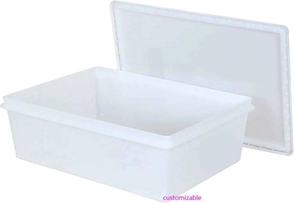 Fish Tubs/Food Storage Bins 25lb 11.5" x 15.5" x 5", Pack of 10 Deep Bases with Lids