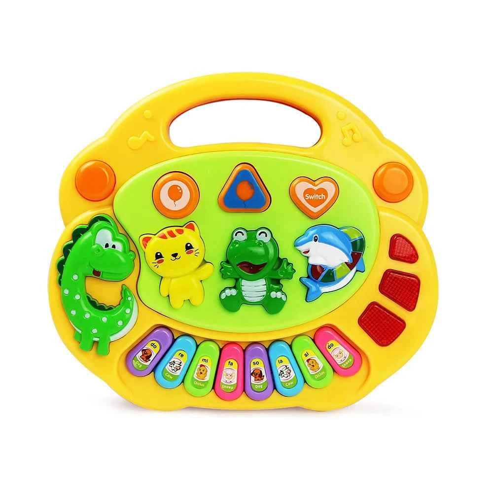 Kids Cartoon Piano Keyboard Game with Animal Sounds Flashing Light Music Baby Instrument Music Toys Educational Toys Kids Gifts
