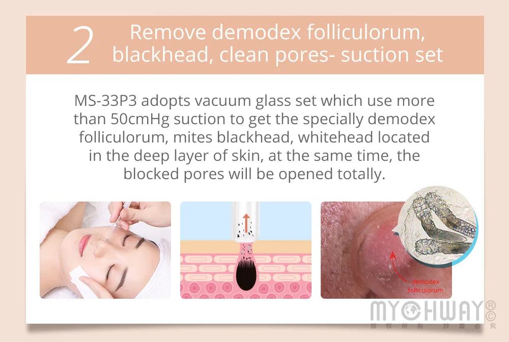 3-in-1 Ultrasound Dermabrasion Facial Device