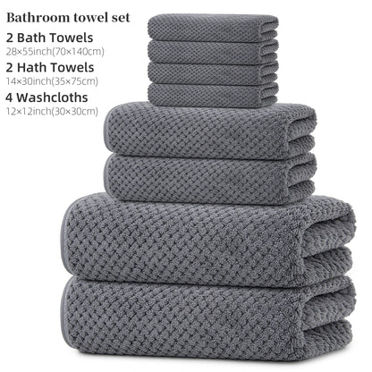 8-Piece Premium Towel Set, 2 Bath Towels + 2 Hand Towels