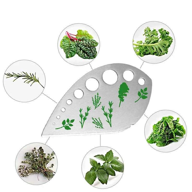 9Hole Stainless Steel Herb Stripper Multifunctional Herb Peeler Herb Vanilla Stripper Vegetable Leaf Remover Cutter Kitchen Tool