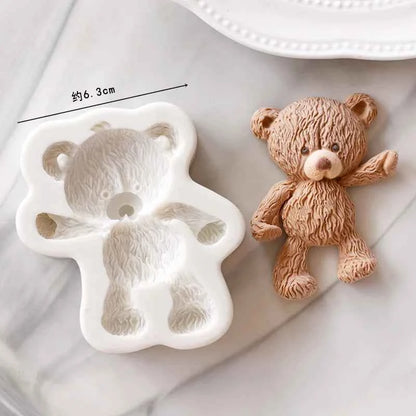 3D Bear Silicone Mold Cake Baking Decorating Tools Chocolate Candy Dessert Fondant Moulds Party DIY Pastry Kitchen Accessories