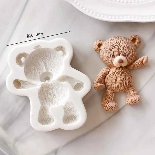 3D Bear Silicone Mold Cake Baking Decorating Tools Chocolate Candy Dessert Fondant Moulds Party DIY Pastry Kitchen Accessories