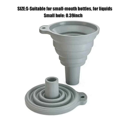 Kitchen Silicone Funnel  Foldable Funnel for Filling Water Bottle With Liquid Transfer Portable Oil Pot Funnel Kitchen Gadgets