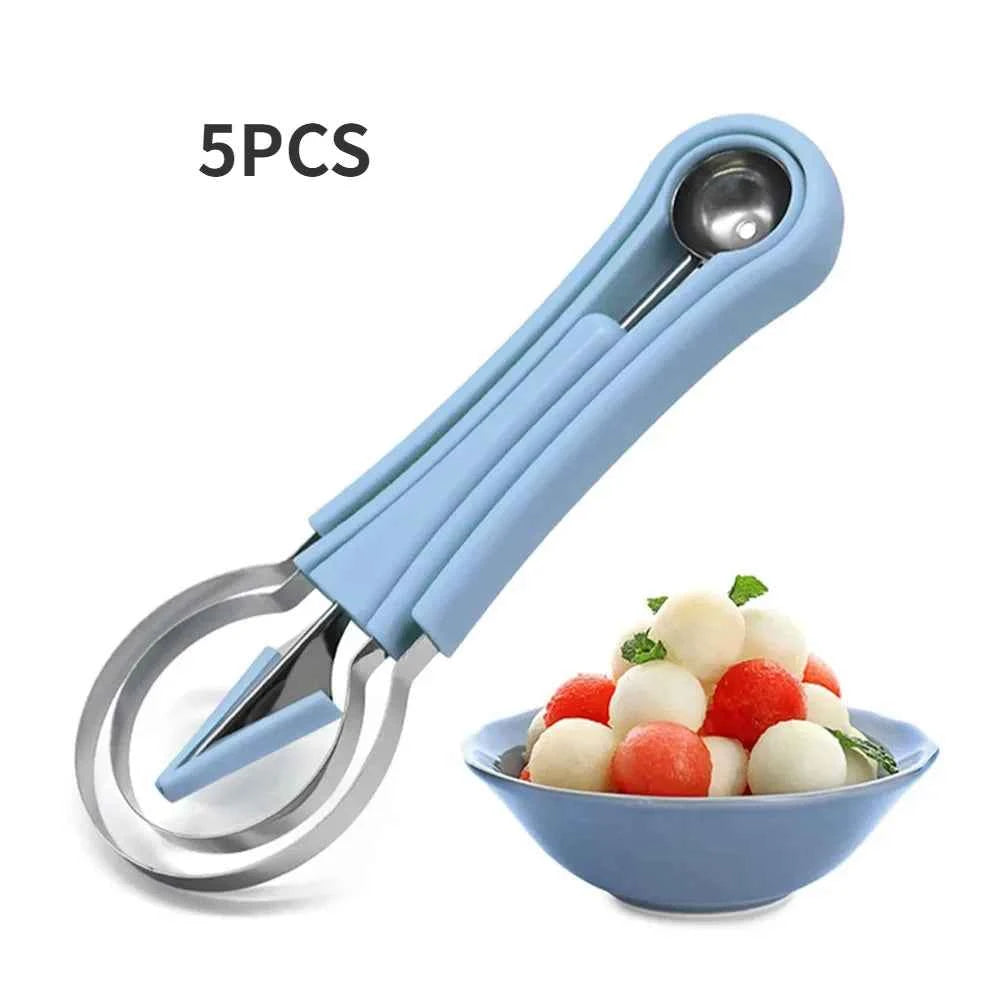 4 in 1 Melon Cutter Scoop Fruit Carving Knife Fruit Cutter Dig Pulp Separator Kitchen Gadgets Acces