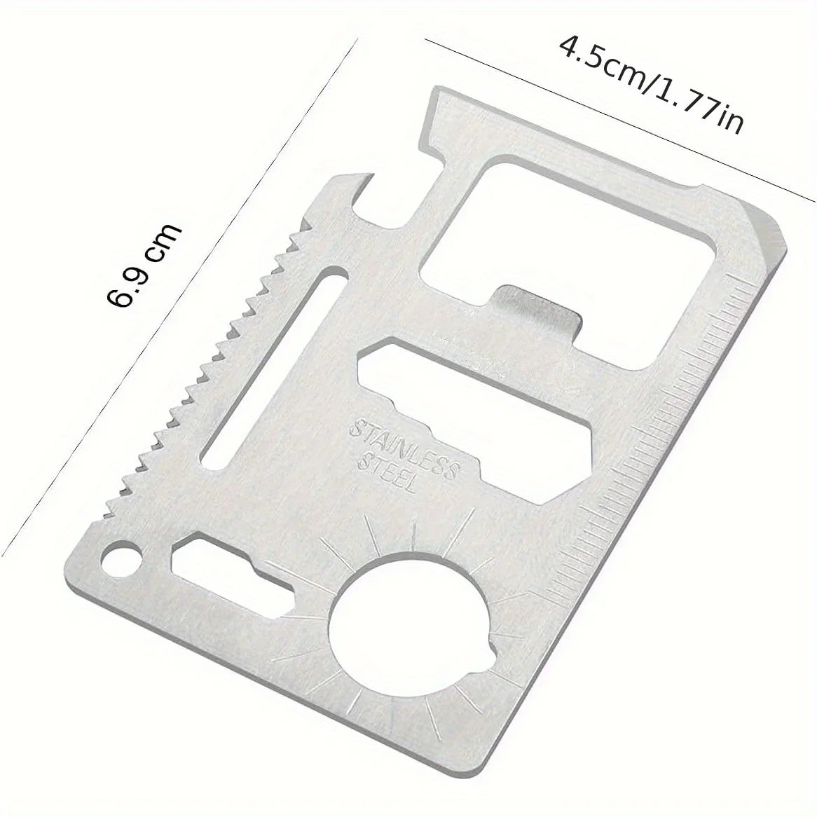 1/2pcs Pack 11 in 1 Credit Card Multi-Tool,Wallet Survival Tactical Tool with Knife, Bottle Opener and More- Dad Gift for Men