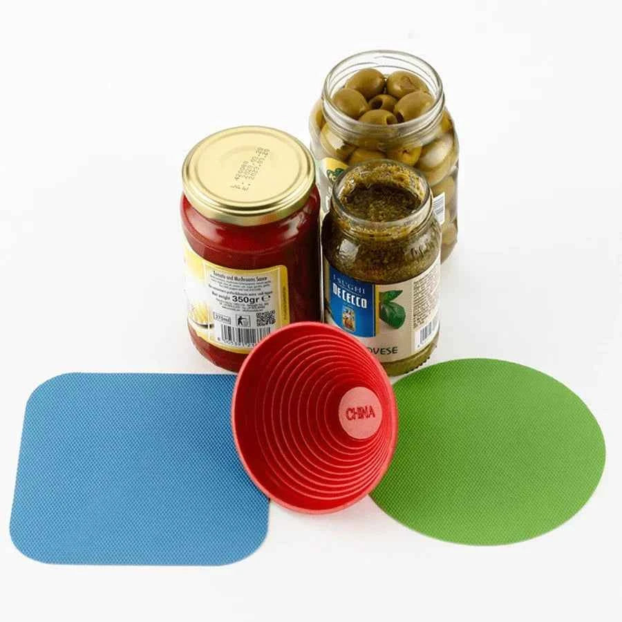 1/3pcs Rubber Can Opener Jar Opener Gripper Pads Non-Slip Silicone Jar Grippers For People With Low Strength Kitchen Gadgets