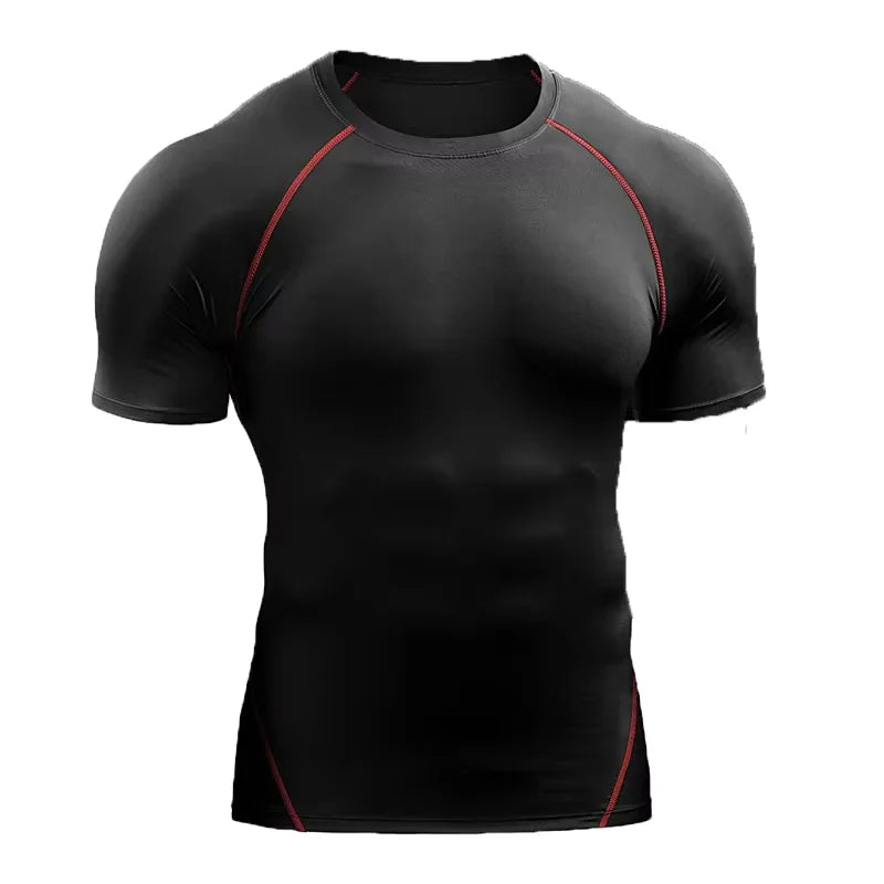 2026 Compression T Shirt Men Summer Sportswear Running T-shirt Elastic Quick Dry Sport Tops Tee Athletic Gym Workout Shirts Men