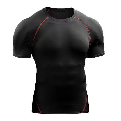 2026 Compression T Shirt Men Summer Sportswear Running T-shirt Elastic Quick Dry Sport Tops Tee Athletic Gym Workout Shirts Men