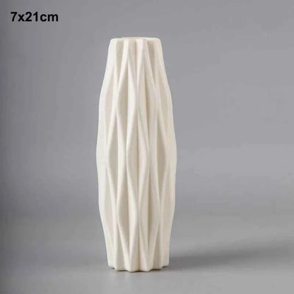 Plastic Flower Modern Vase Decoration Home Nordic Style Vase Imitation Ceramic Flower Pot Decoration Vases for Flowers