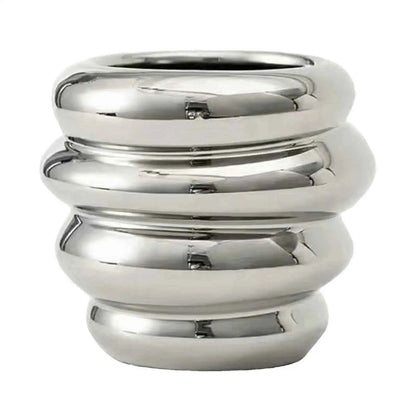 Ceramic Flower Vase Plants Holder Planter Decors Cosmetics Lipstick Bud Vase Flower Pot Makeup Brush Holder for Bathroom Dresser