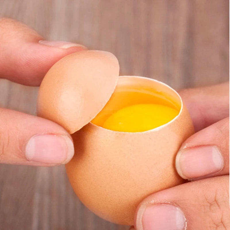 Stainless Steel Egg Topper Cutter – Metal Egg Scissors for Boiled & Raw Eggs