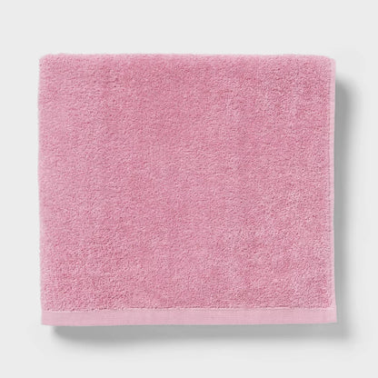 Pink Everyday Bath Towel Soft Absorbent Quick-Dry Comfortable Home