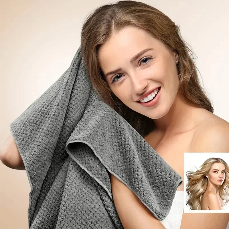Extra Large Microfiber Quick Dry Hair Towel Wrap Turban Ultra Absorbent Soft