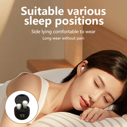 Mini Wireless Sleep Earbuds — Bluetooth 5.3, Heavy Bass, IPX7 Waterproof