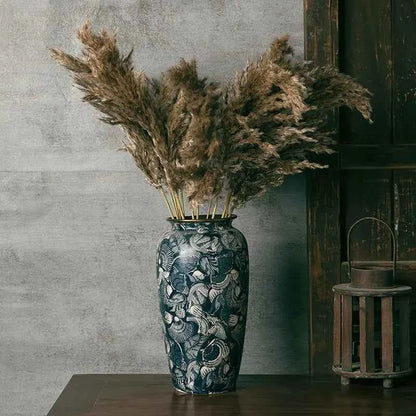 New Ceramic Vase, Flower Arrangement Pottery Jar, Hotel Homestay, Light Luxury Table Decoration, Retro Art Ornament