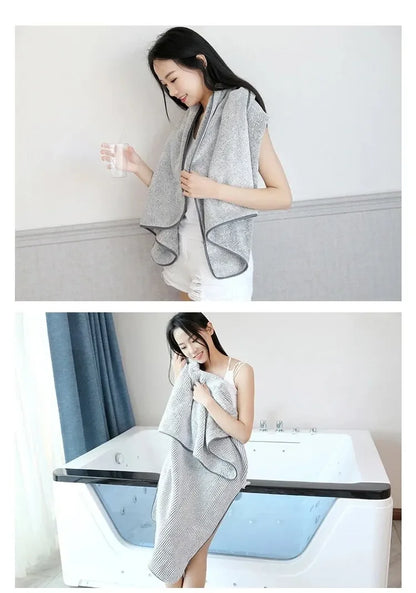 Thickened Bath Towels for The Body Microfiber Towel for Gym Shower Robe for Spa Beath Home