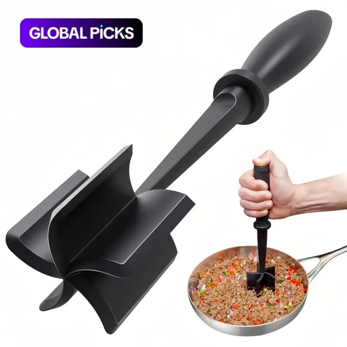 1pc Meat Chopper, Meat Shredder, Heat Resistant Suitable For Hamburger Meat Ground Beef Smasher