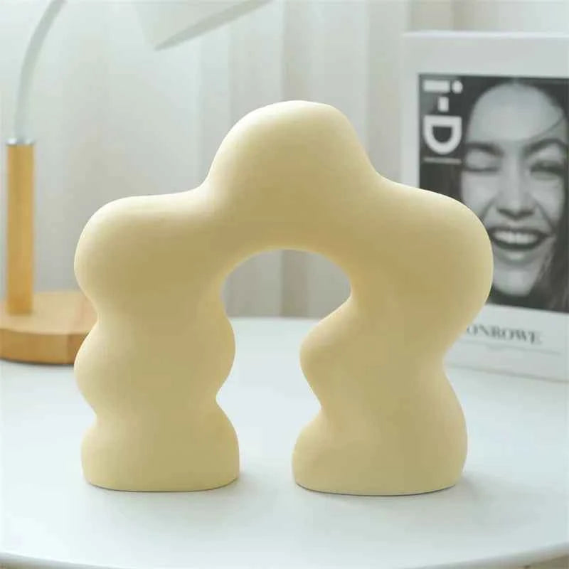 Classical Ceramic Ornaments Home Decor White and Black Decoration Nordic Special-shaped Modern Minimalist Ceramic