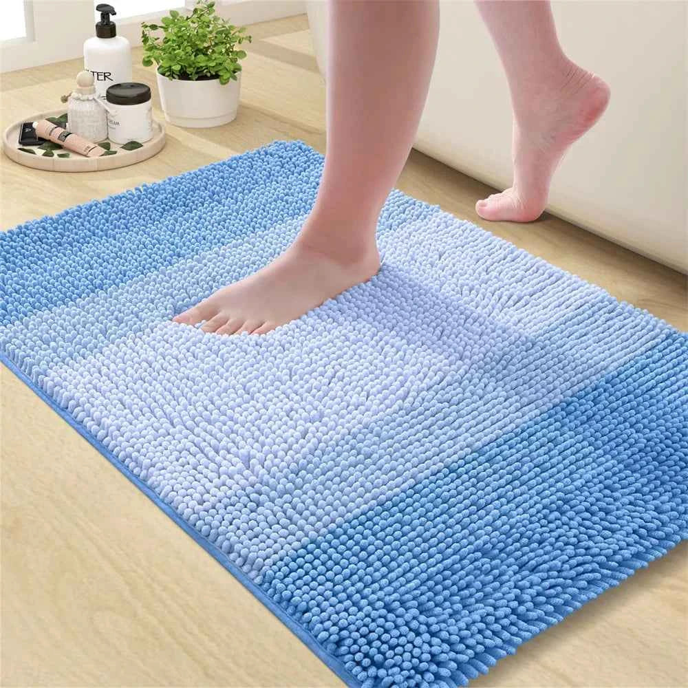 Olanly Super Absorbent Bathroom Rug Luxury Chenille Bath Mat Plush Non-slip Shower Mat Bathroom Carpet Welcome Deal Floor Mats