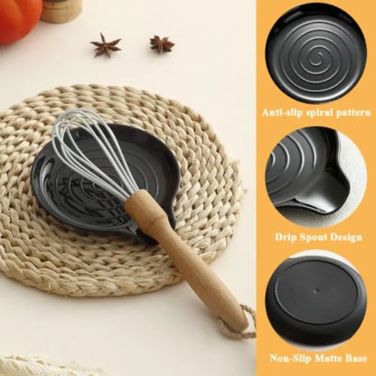 Silicone Spoon Rest and Spatula Holder for Stove Top