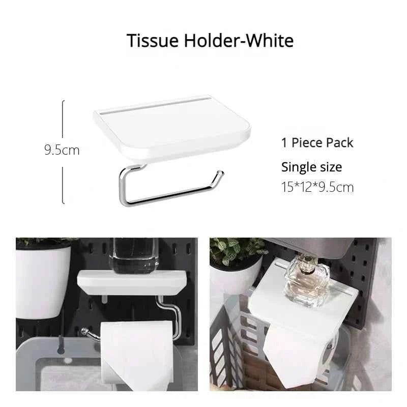 New DIY Pegboard Accessories Hanging Shelf Storage Hooks Wall Organizer No Punching Crafts Organization For Garage Kitchen Room