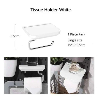 New DIY Pegboard Accessories Hanging Shelf Storage Hooks Wall Organizer No Punching Crafts Organization For Garage Kitchen Room