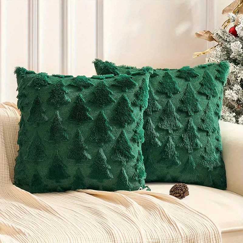 Christmas Decorative Pillow Cover, White, Holiday Decor