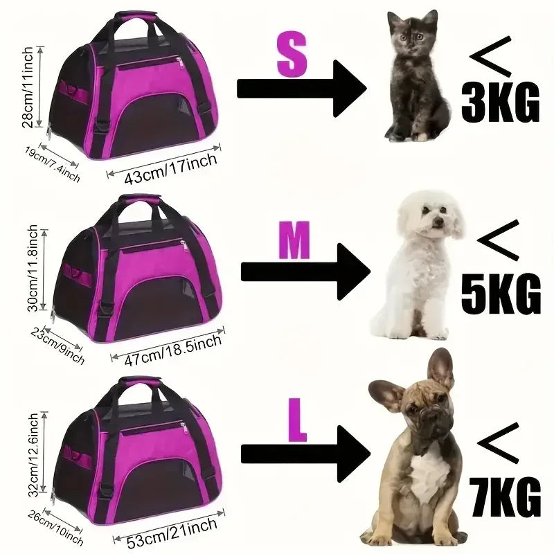 Foldable Mesh Pet Carrier Bag
