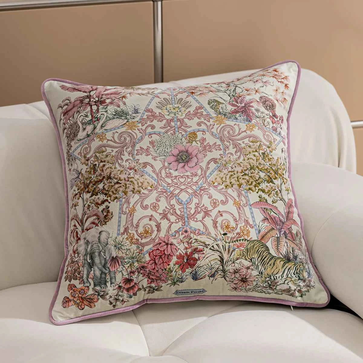 Vintage Floral Velvet Throw Pillow Covers Home Art Deco Pillowcase Square Pillow Case Cushion Cover for Bed Sofa Living Room Car