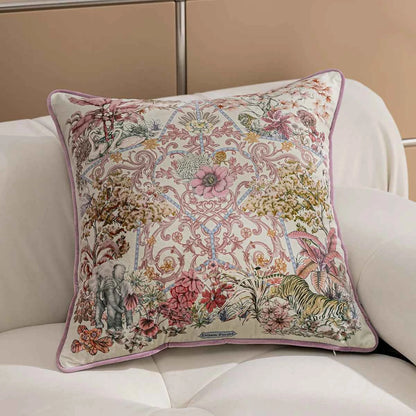 Vintage Floral Velvet Throw Pillow Covers Home Art Deco Pillowcase Square Pillow Case Cushion Cover for Bed Sofa Living Room Car