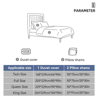 Tufted Leaf Duvet Cover Set, 3-Piece, Bohemian Cream