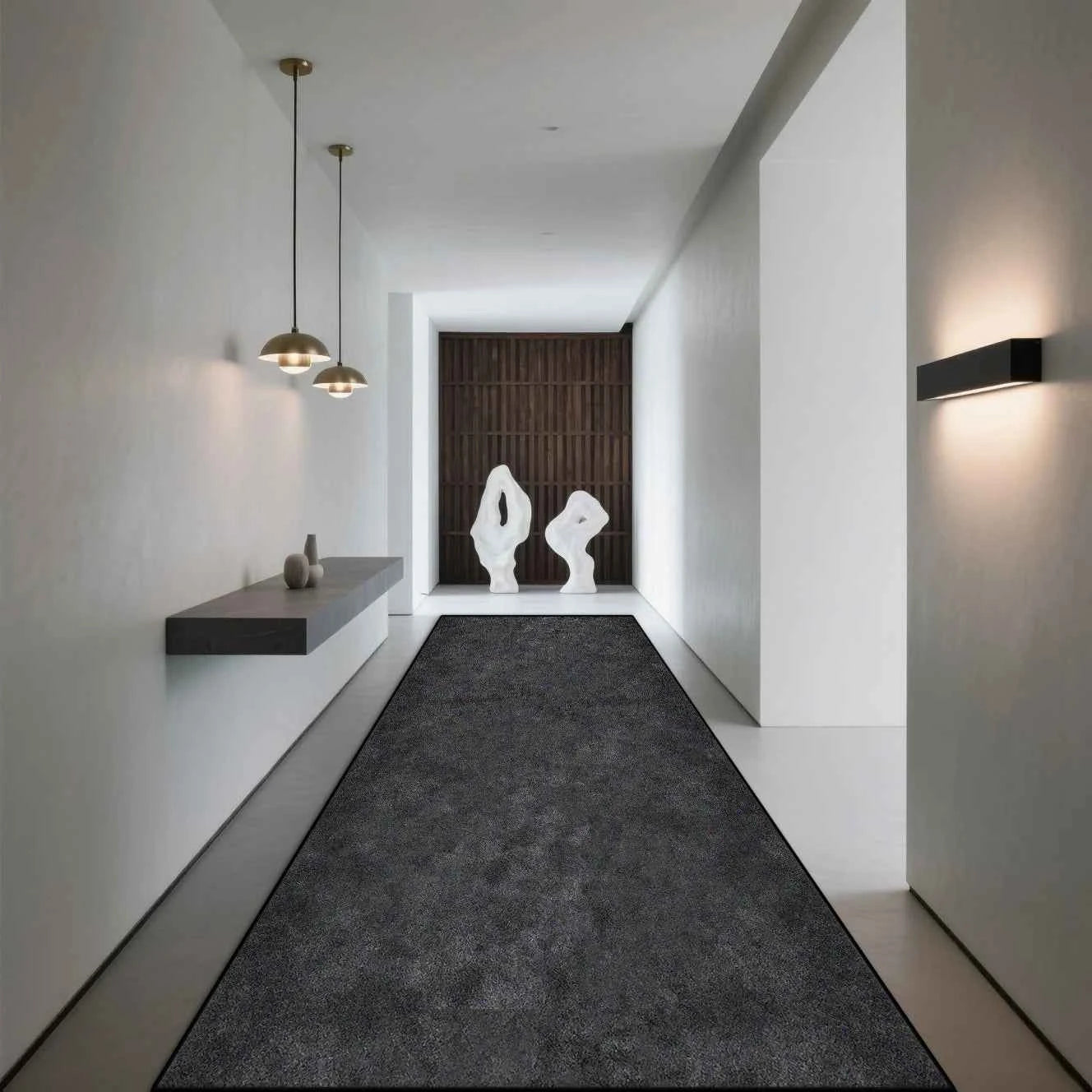 Grey Easy Clean Runner Carpets Light Luxury Floor Mat Room Doorway Hall Decor Long Corridor Carpet Home Living Room Hallway Rugs