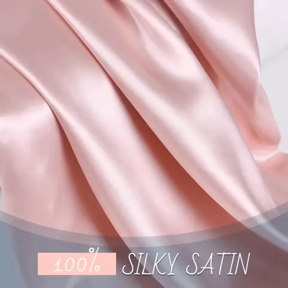 Silky Satin Beauty Pillowcase, Queen Size, Champagne