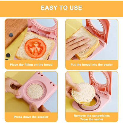 Stainless Steel Sandwich Cutter & Bread Mold Set – Fun DIY Shapes for Lunch Boxes