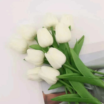 1/5/10/15PCS Tulips Artificial Flowers Real Touch Flowers Tulip Bouquet Decor Fake Tulips Flower for Home Wedding Decorations
