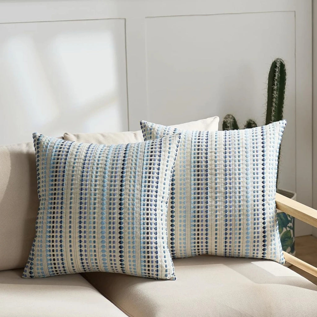 Jacquard Plush Cushion Cover, 5 Colors & 3 Sizes