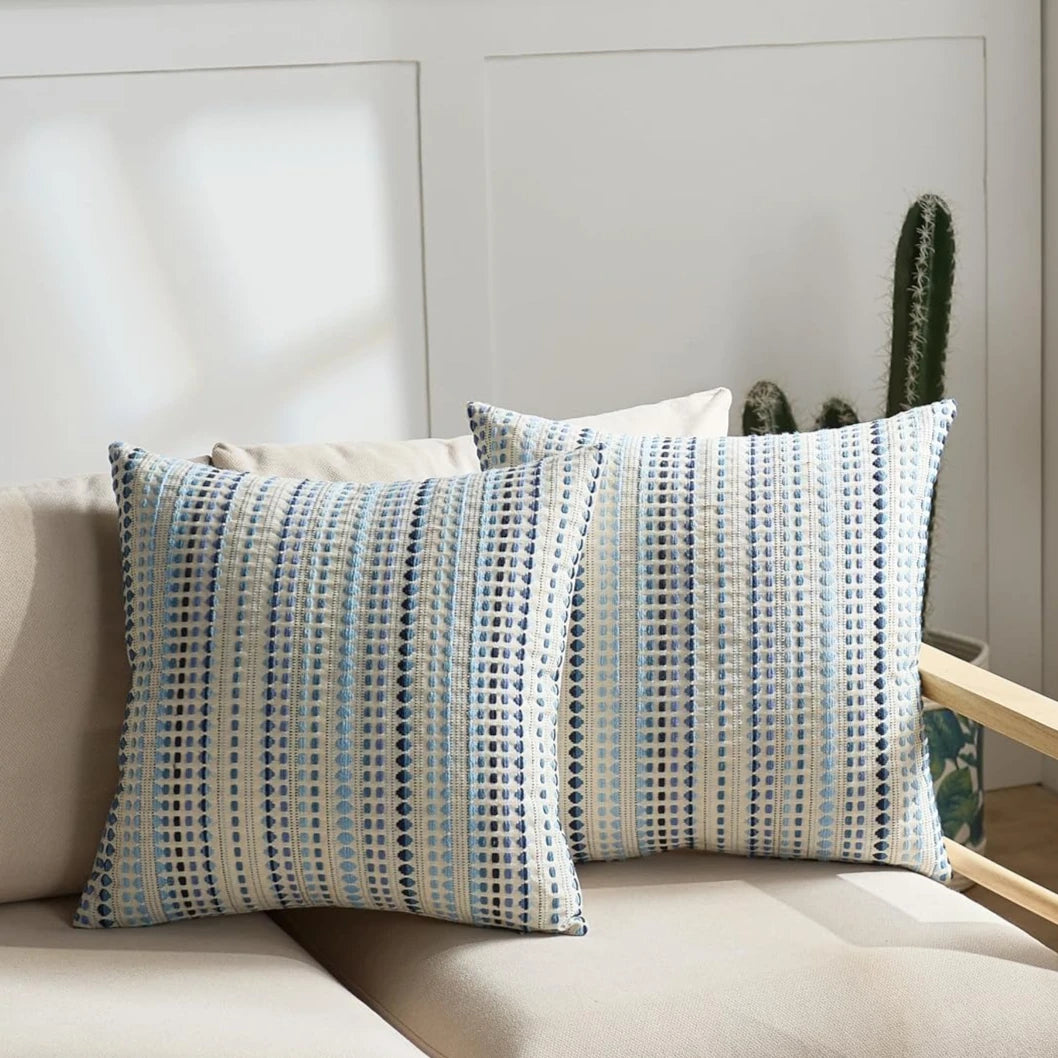 Jacquard Plush Cushion Cover, 5 Colors & 3 Sizes